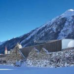 Lawinenschutzmauer Winkel im Winter