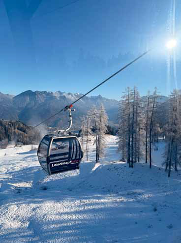 Eine Gondel der neuen Loischkopfbahn